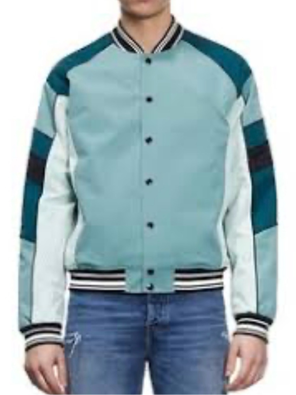 The Kooples Color Block Quilted Bomber Jacket Size L